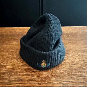帽子 Palace x Vivienne Westwood Beanie Black Palace x Vivienne Westwood Orb Knit Earflap Beanie Black
